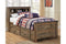 Trinell Brown Twin Bookcase Bed with 2 Storage Drawers - SET | B100-11 | B446-50 | B446-52 | B446-63