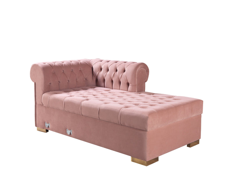 Lauren Pink Velvet Double Chaise Sectional [ETA: 5/10]
