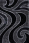 3D Shaggy GRAY-BLACK Area Rug - 3D444