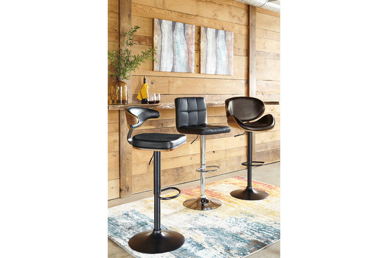 Bellatier Brown/Black Adjustable Height Barstool - D120-330 - Nova Furniture