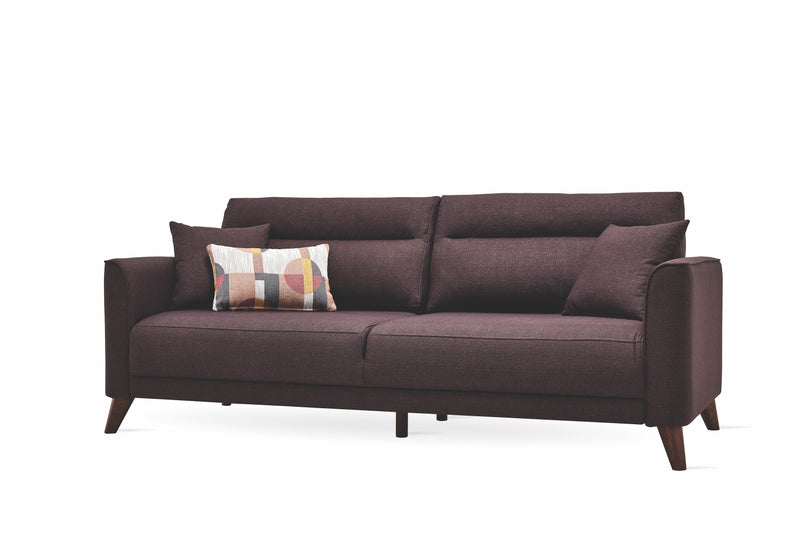 Alto Brown 3-Seater Sofa Bed with Storage