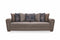 Brera Brown/Blue 3-Seater Sofa Bed with Storage