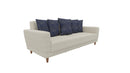 Dolce Cream/Blue 3-Seater Sofa Bed