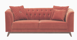 Elegante Leatherser Brown 2-Seater Sofa