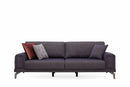 Evora Blue Gray 3-Seater Sofa Bed