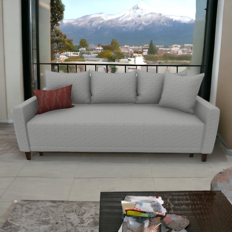 Smart Bolzoni Dark Gray 3-Seater Sofa Bed with Storage