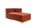 Juliana Orange Velvet Double Chaise Sectional