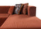 Juliana Orange Velvet Double Chaise Sectional