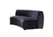 Bonita Charcoal Velvet 3-Piece Curved Sectional