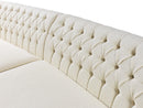 Ella Ivory Boucle Curved Sectional