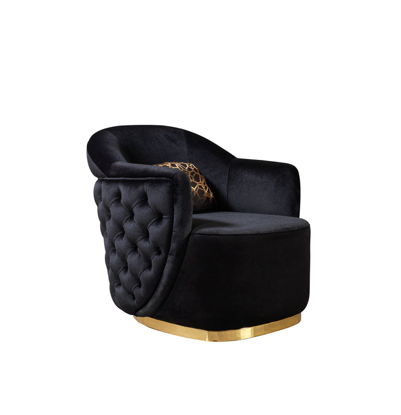 Victoria Black Velvet Chair  [ETA: 5/10]
