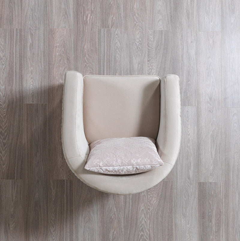 Milena Ivory Velvet Chair