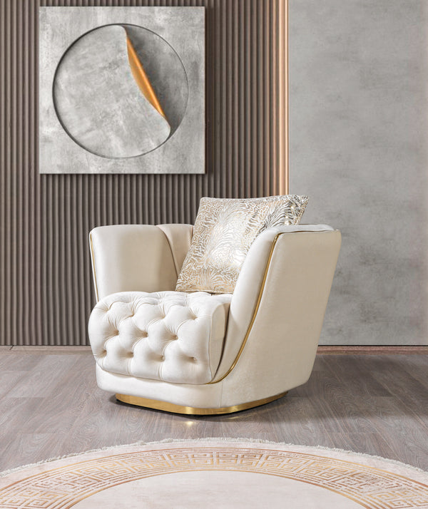 Daphne Ivory Velvet Chair [ETA: 3/25]