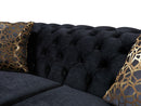 Lupino Black Velvet Sofa & Loveseat