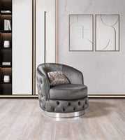 Lupino Gray Velvet Chair [ETA: 5/10]