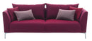 Gravity Exen Burgundy 3-Seater Sofa