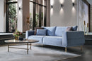 Merida Blue/Gold 3-Seater Sofa
