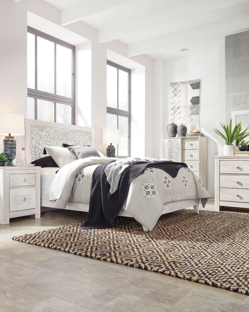 Paxberry Whitewash Panel Bedroom Set - SET | B181-54 | B181-57 | B181-31 | B181-36