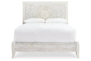 Paxberry Whitewash Queen Panel Bed - SET | B181-54 | B181-57