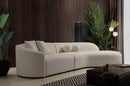 Cloe Ivory Boucle Curved RAF Sectional