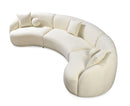 Bonita Ivory Boucle 3-Piece Curved Sectional