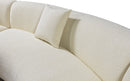 Bonita Ivory Boucle 3-Piece Curved Sectional