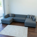 Grayson Gray Linen Double Chaise Sectional