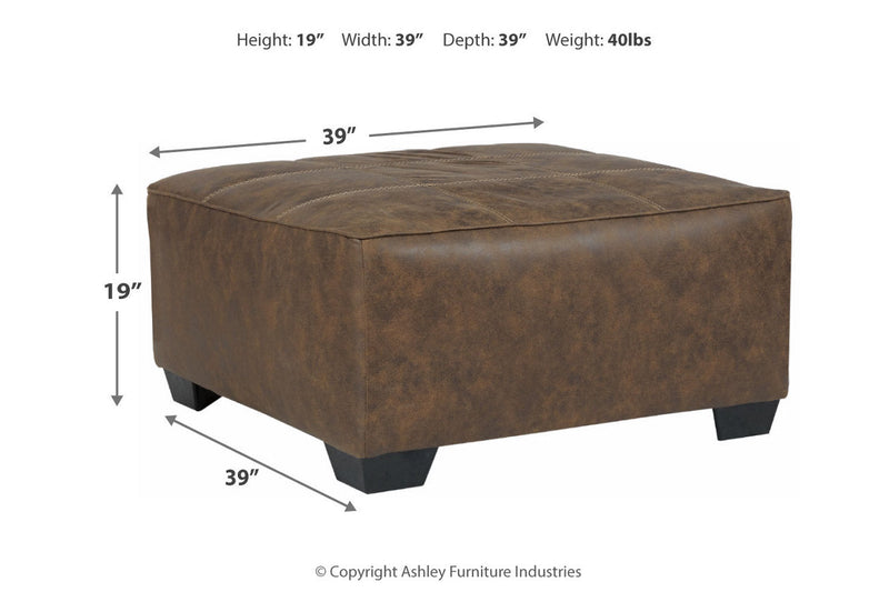 Abalone Chocolate Oversized Accent Ottoman - 9130208 - Nova Furniture