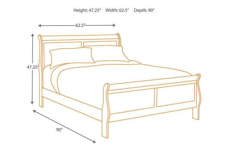 Alisdair Dark Brown Queen Sleigh Bed - SET | B376-81 | B376-96 - Nova Furniture