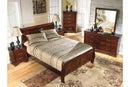 Alisdair Dark Brown Queen Sleigh Bed - SET | B376-81 | B376-96 - Nova Furniture