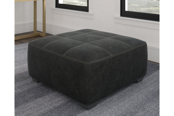 Bilgray Pewter Oversized Accent Ottoman - 5500308 - Nova Furniture