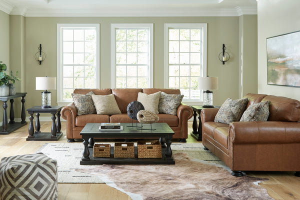 Carianna Caramel Leather Living Room Set - SET | 5760438 | 5760435 - Nova Furniture