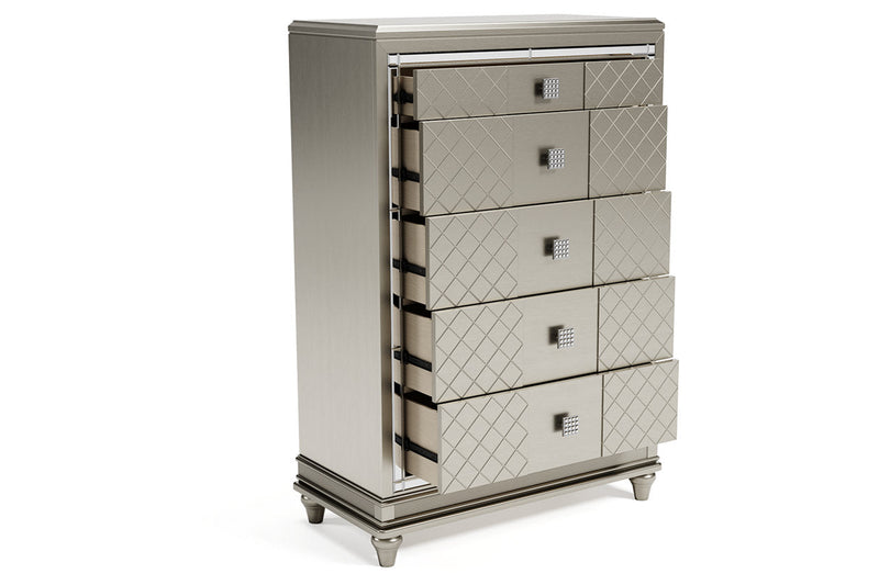 Chevanna Platinum Chest of Drawers - B744-46 - Nova Furniture