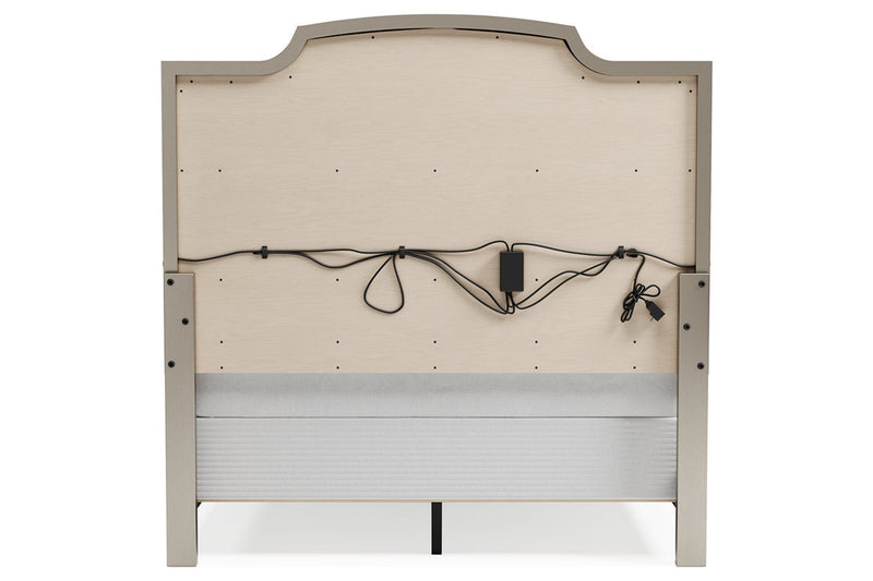Chevanna Platinum Queen Upholstered Panel Bed - SET | B744-54 | B744-57 | B744-96 - Nova Furniture