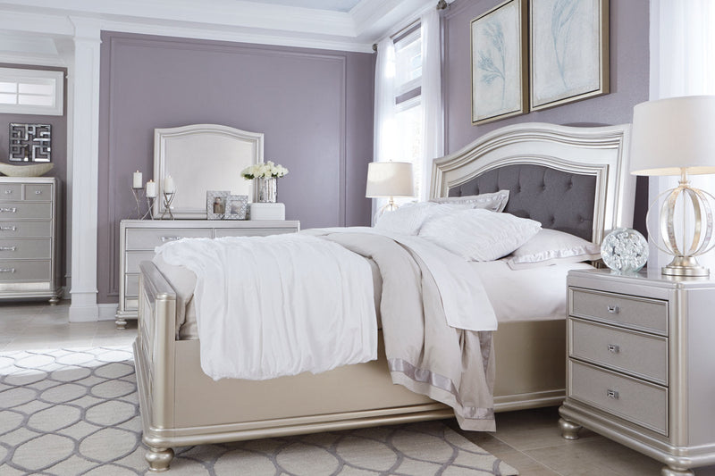 Coralayne Silver King Panel Bed - SET | B650-158 | B650-56 | B650-97 - Nova Furniture