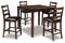 Coviar Brown 5-Piece Counter Height Set - D385-223 - Nova Furniture