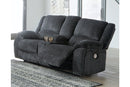 Draycoll Slate Power Reclining Loveseat with Console - 7650496 - Nova Furniture
