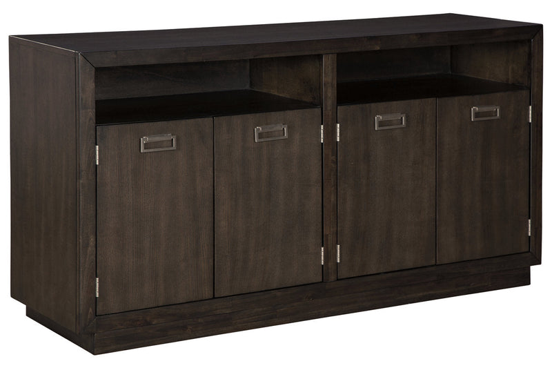 Hyndell Dark Brown Dining Server - D731-60 - Nova Furniture