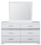 Jallory White Mirror (Mirror Only) - B302-36 - Nova Furniture
