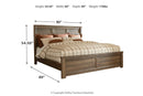Juararo Dark Brown King Panel Bed - SET | B251-56 | B251-58 | B251-99 - Nova Furniture
