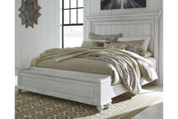 Kanwyn Whitewash King Panel Bed with Storage Bench - SET | B777-56S | B777-58 | B777-97 - Nova Furniture