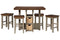 Lettner Gray/Brown 5-Piece Counter Height Set - D733-223 - Nova Furniture