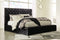 Lindenfield Black King Upholstered Bed with Storage - SET | B758-156 | B758-158 | B758-197 - Nova Furniture