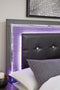 Lodanna Gray LED Footboard Storage Bedroom Set - SET | B214-54S | B214-57 | B214-96 | B214-31 | B214-36 | B214-92 | B214-46 - Nova Furniture