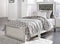 Lonnix Silver Twin LED Upholstered Panel Bed - SET | B410-52 | B410-53 | B410-83 - Nova Furniture