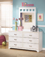 Lulu White Bedroom Mirror (Mirror Only) - B102-26 - Nova Furniture