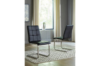 Madanere Black/Chrome Finish Dining Chair, Set of 4 - D275-01 - Nova Furniture