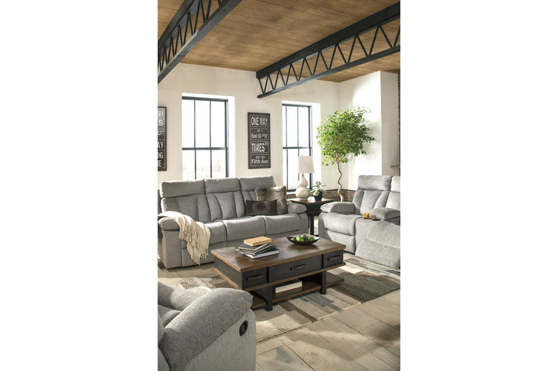 Mitchiner Fog Reclining Sofa with Drop Down Table - 7620489 - Nova Furniture