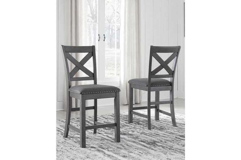 Myshanna Gray Counter Height Chair, Set of 2 - D629-124 - Nova Furniture