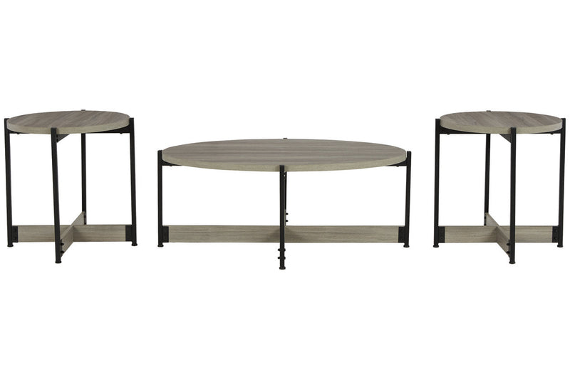 Nevilyn Gray/Black Table, Set of 3 - T066-13 - Nova Furniture